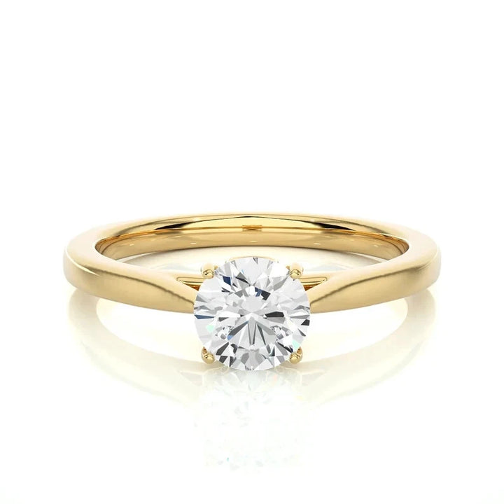 Certified 1.00 CT EF Lab Grown Diamond Nordic Gold Engagement Ring (Demi-Fine)