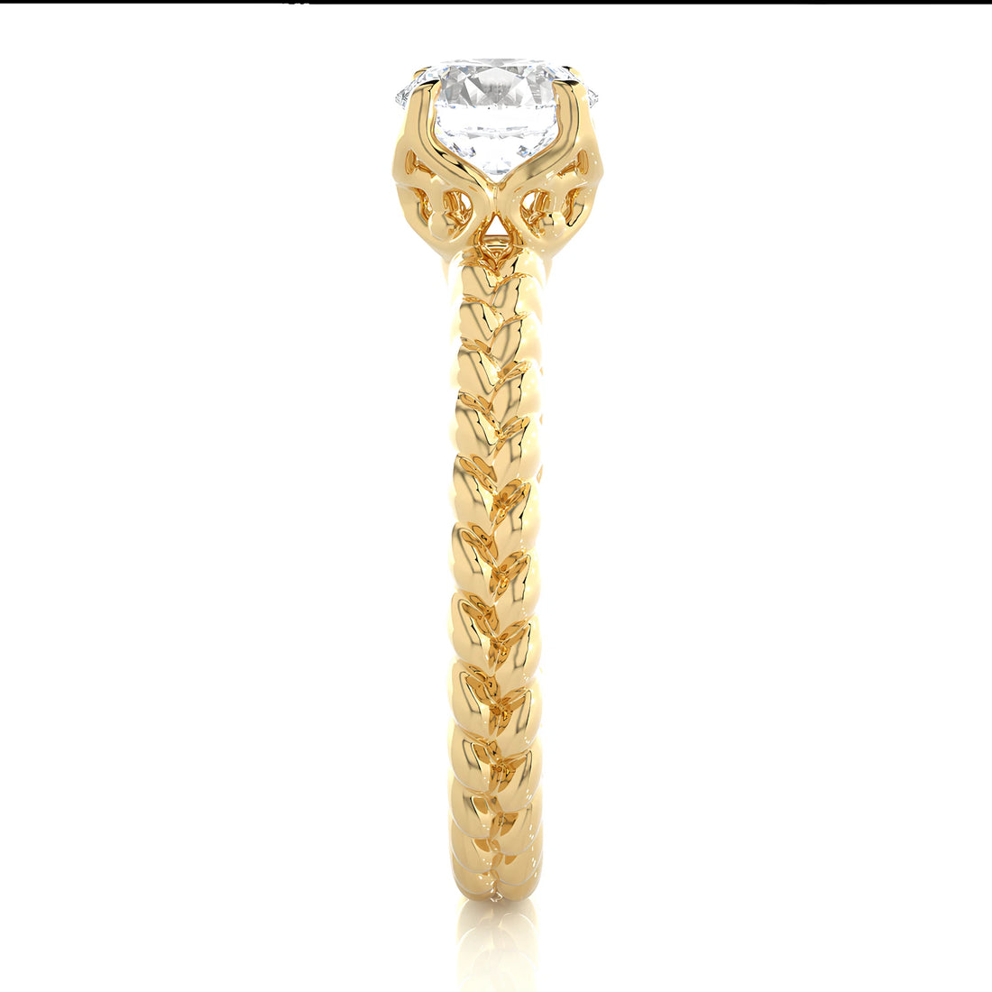 1 CT Certified EF VS/SI Lab Grown Diamond Nordic Gold Wedding Ring (Demi-Fine)