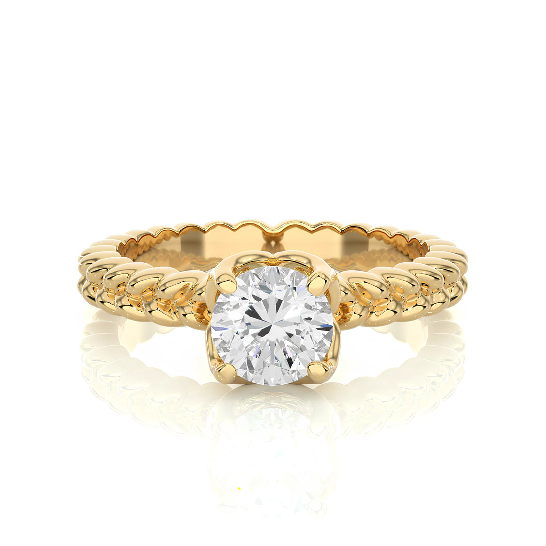 1 CT Certified EF VS/SI Lab Grown Diamond Nordic Gold Wedding Ring (Demi-Fine)