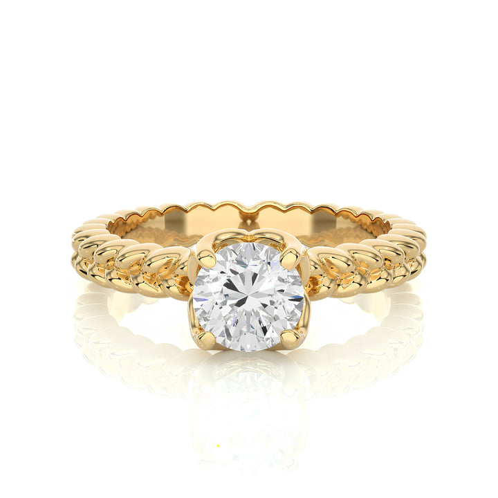1 CT Certified EF VS/SI Lab Grown Diamond Nordic Gold Wedding Ring (Demi-Fine)