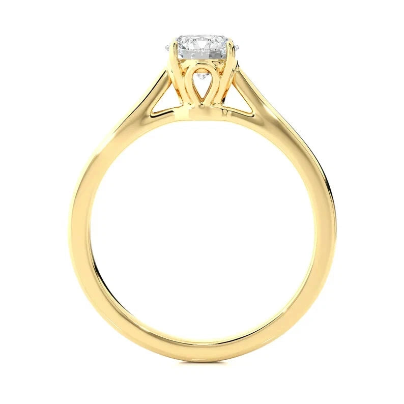 Certified 1.00 CT EF Lab Grown Diamond Nordic Gold Engagement Ring (Demi-Fine)