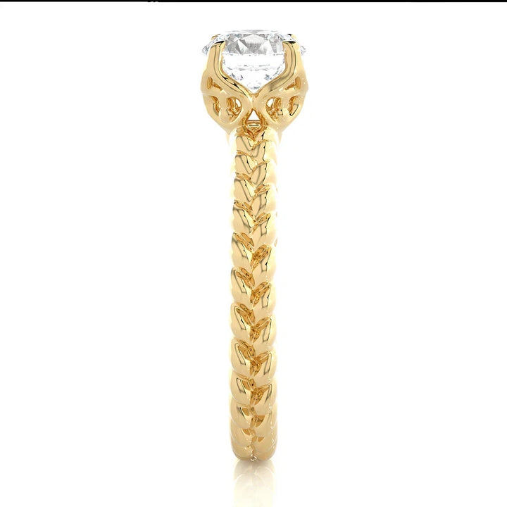 1 CT Certified EF VS/SI Lab Grown Diamond Nordic Gold Wedding Ring (Demi-Fine)